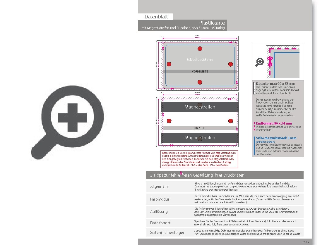 Product Bild plastikkarte_mit_magnetstreifen_loco__einseitiger_hei__folienpr__gung_gold_und_lochung_1_0_farbig_bedruckt_auf_wei__em_hintergrund