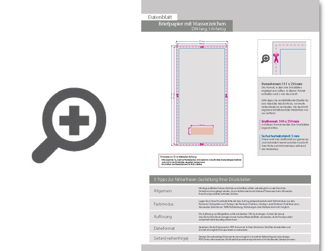 Product Bild briefpapier_din_lang__1_0_farbig__(vorderseite__graustufen___r__ckseite__unbedruckt)__bankpostpapier_mit_wasserzeichen