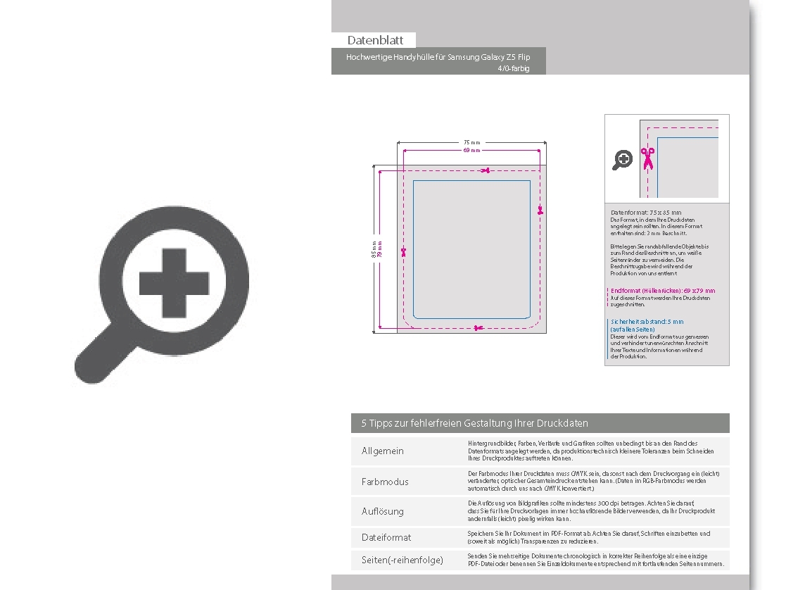 Product Bild hochwertige_handyh__lle_f__r_samsung_galaxy_z_flip5__4_0-farbig_einseitig_bedruckt