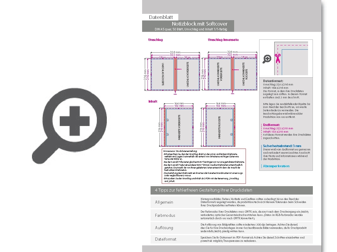 Product Bild block_mit_softcover__din_a5_quer__50_blatt__umschlag_und_inhalt_1_1-farbig_schwarz_beidseitig_bedruckt