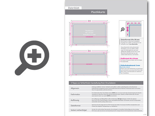 Product Bild plastikkarte_4_4_farbig_bedruckt_auf_silbernem_hintergrund